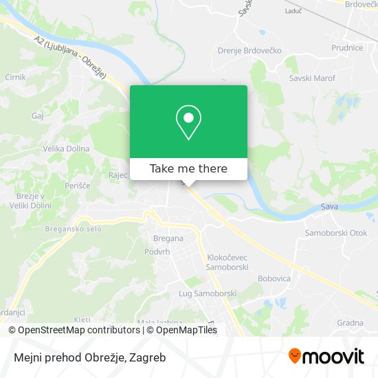 Mejni prehod Obrežje map