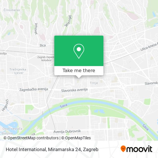 Hotel International, Miramarska 24 map