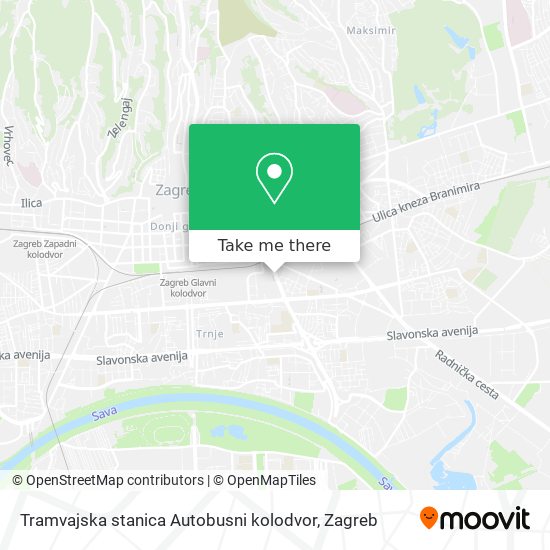 Tramvajska stanica Autobusni kolodvor map