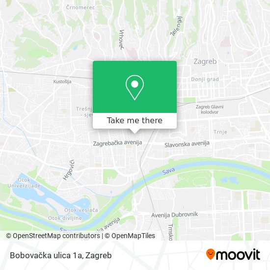 Bobovačka ulica 1a map