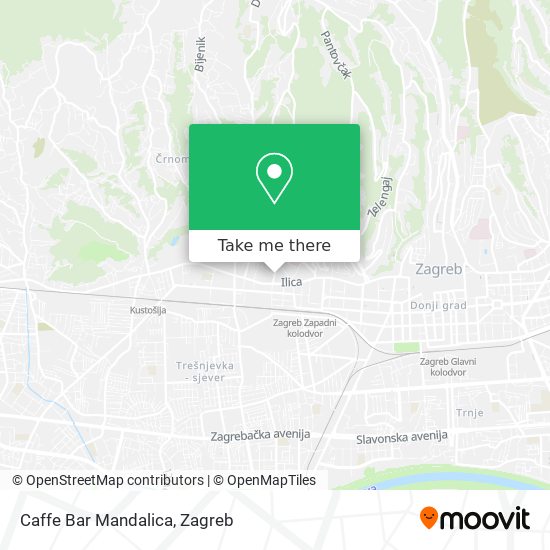 Caffe Bar Mandalica map