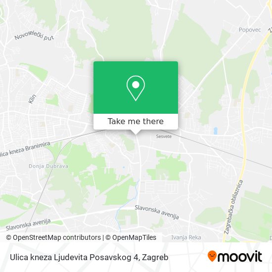 Ulica kneza Ljudevita Posavskog 4 map