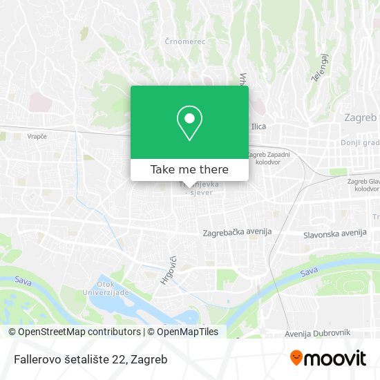 Fallerovo šetalište 22 map