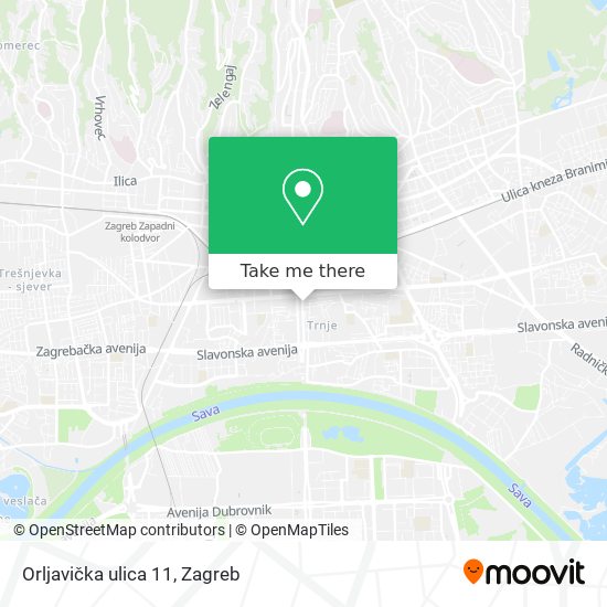 Orljavička ulica 11 map