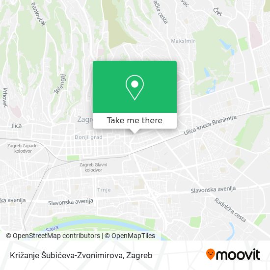 Križanje Šubićeva-Zvonimirova map