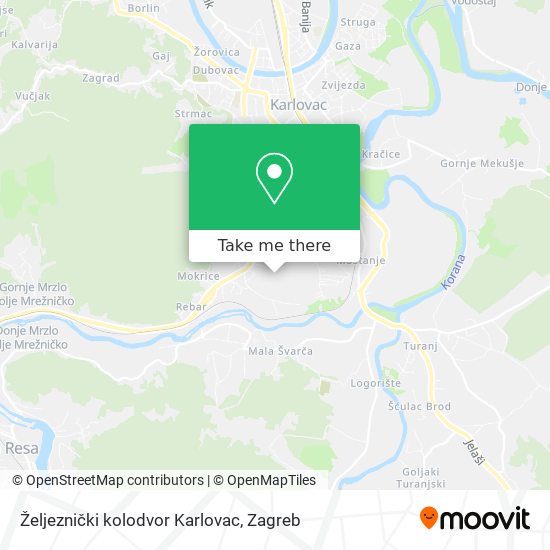 Željeznički kolodvor Karlovac map