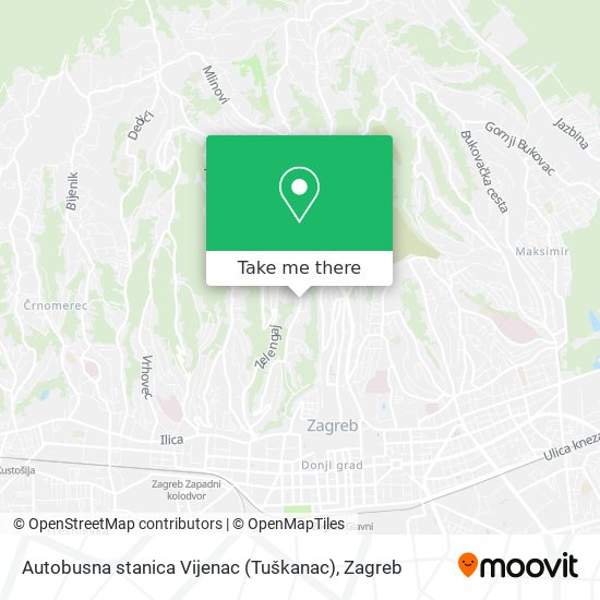 Autobusna stanica Vijenac (Tuškanac) map