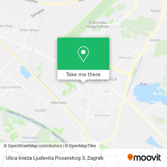 Ulica kneza Ljudevita Posavskog 3 map