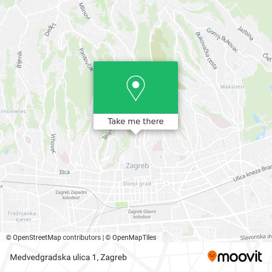 Medvedgradska ulica 1 map
