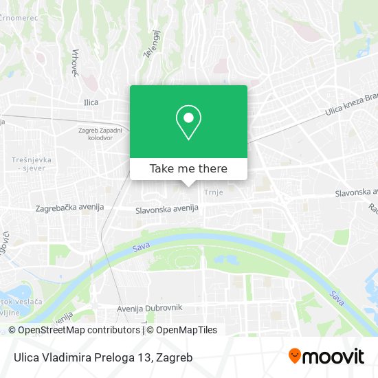 Ulica Vladimira Preloga 13 map