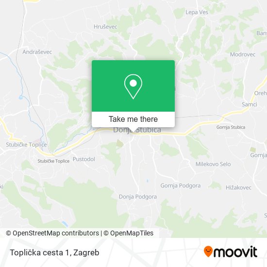 Toplička cesta 1 map