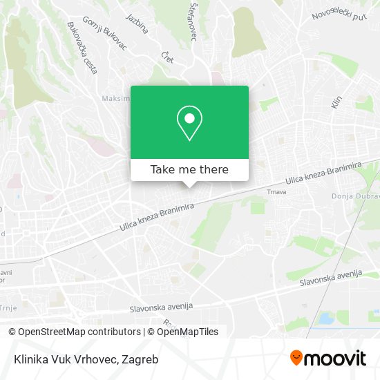 Klinika Vuk Vrhovec map