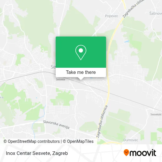 Inox Centar Sesvete map