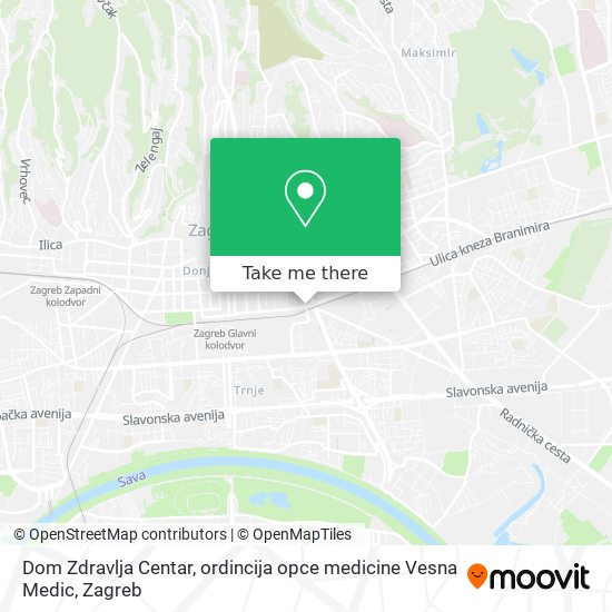 Dom Zdravlja Centar, ordincija opce medicine Vesna Medic map