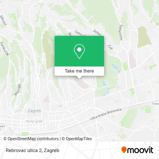Rebrovac ulica 2 map