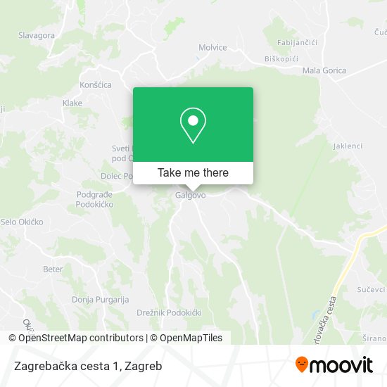 Zagrebačka cesta 1 map