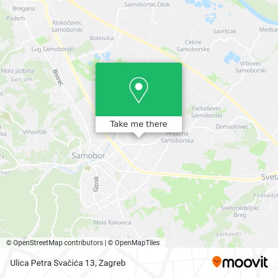 Ulica Petra Svačića 13 map