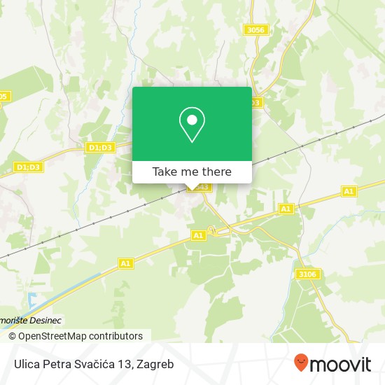 Ulica Petra Svačića 13 map
