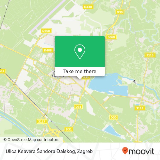 Ulica Ksavera Šandora Đalskog map