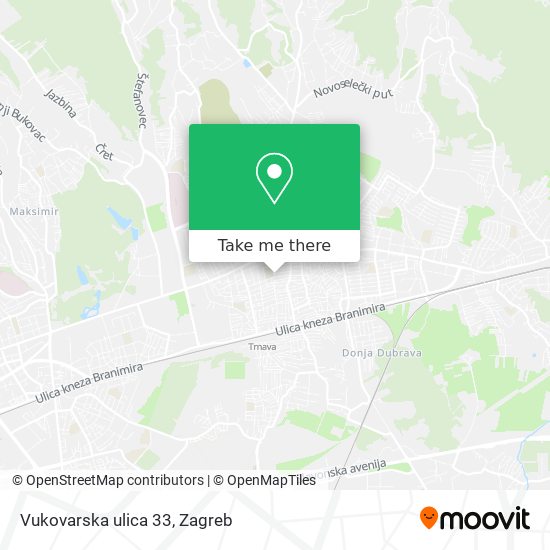 Vukovarska ulica 33 map