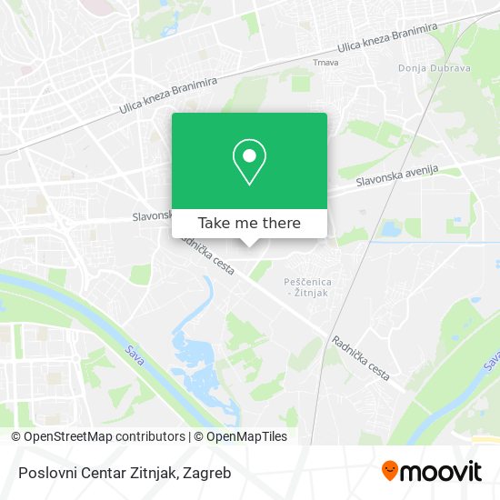 Poslovni Centar Zitnjak map