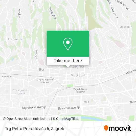 Trg Petra Preradovića 6 map