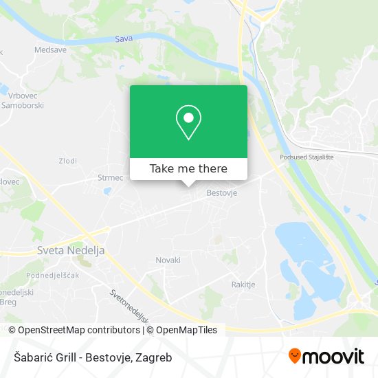 Šabarić Grill - Bestovje map