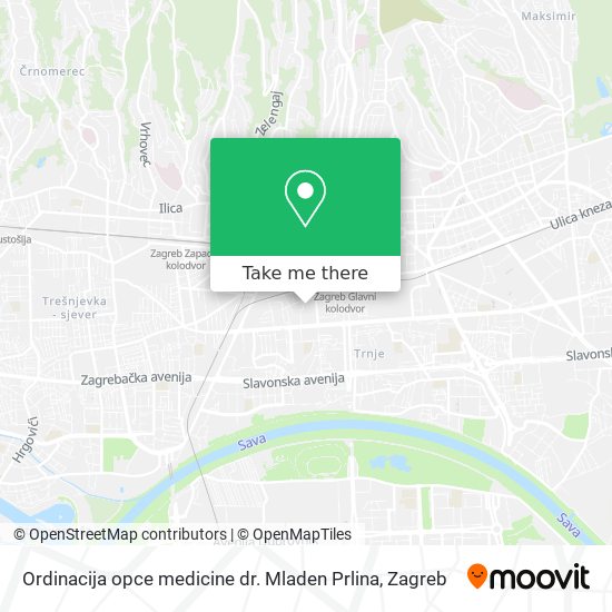 Ordinacija opce medicine dr. Mladen Prlina map