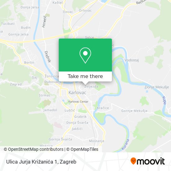 Ulica Jurja Križanića 1 map