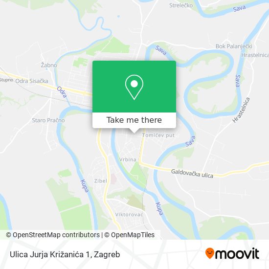 Ulica Jurja Križanića 1 map