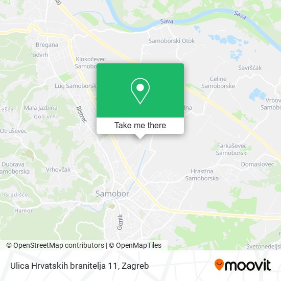 Ulica Hrvatskih branitelja 11 map