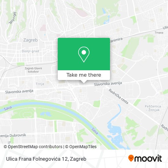 Ulica Frana Folnegovića 12 map