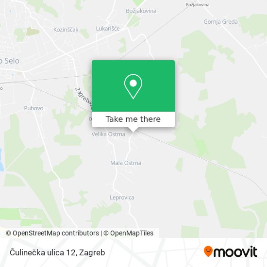 Čulinečka ulica 12 map