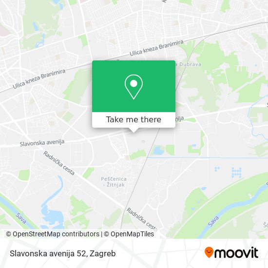 Slavonska avenija 52 map
