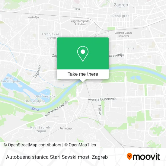 Autobusna stanica Stari Savski most map