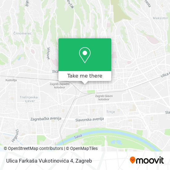 Ulica Farkaša Vukotinovića 4 map