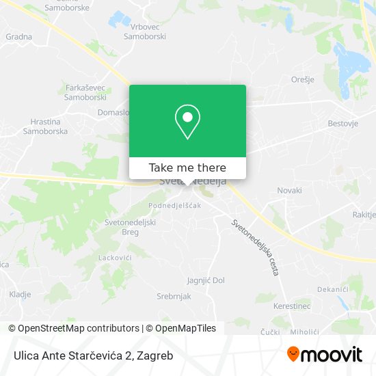 Ulica Ante Starčevića 2 map