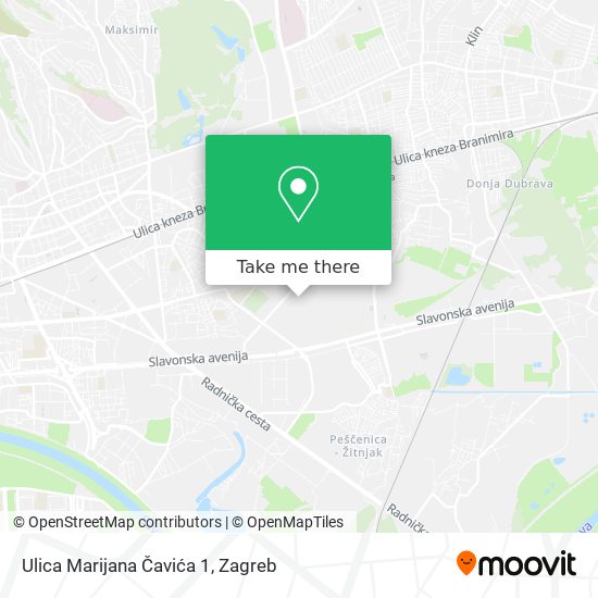 Ulica Marijana Čavića 1 map
