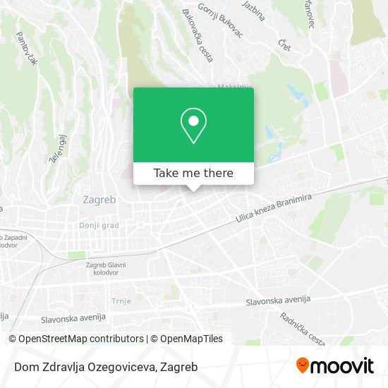 Dom Zdravlja Ozegoviceva map