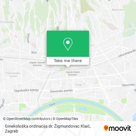 Ginekološka ordinacija dr. Žigmundovac Klaić map