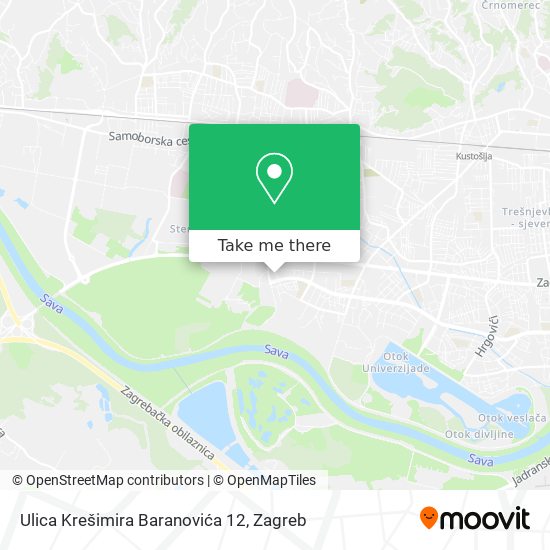 Ulica Krešimira Baranovića 12 map