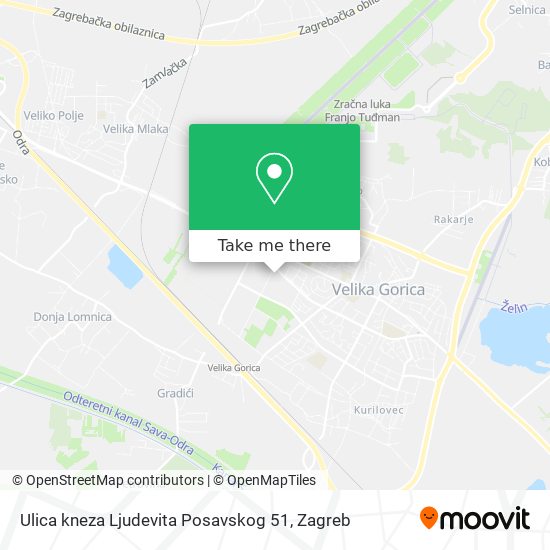 Ulica kneza Ljudevita Posavskog 51 map