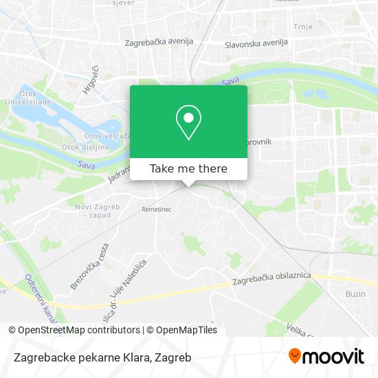Zagrebacke pekarne Klara map
