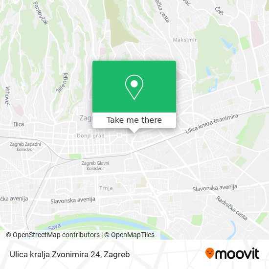 Ulica kralja Zvonimira 24 map
