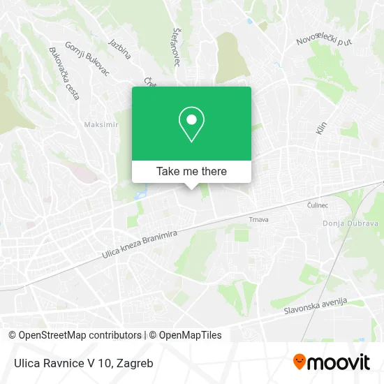 Ulica Ravnice V 10 map