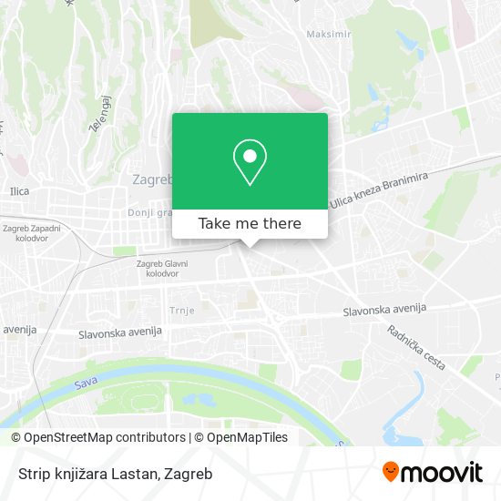 Strip knjižara Lastan map