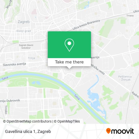 Gavellina ulica 1 map