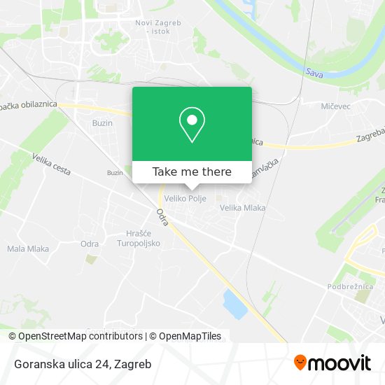Goranska ulica 24 map