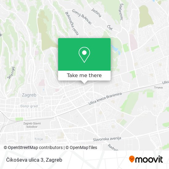 Čikoševa ulica 3 map