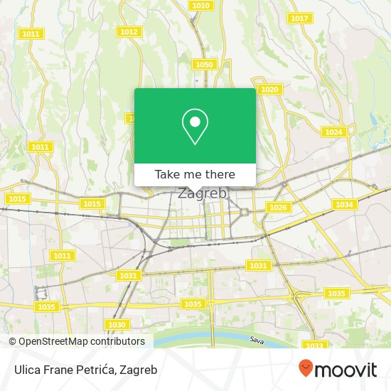 Ulica Frane Petrića map